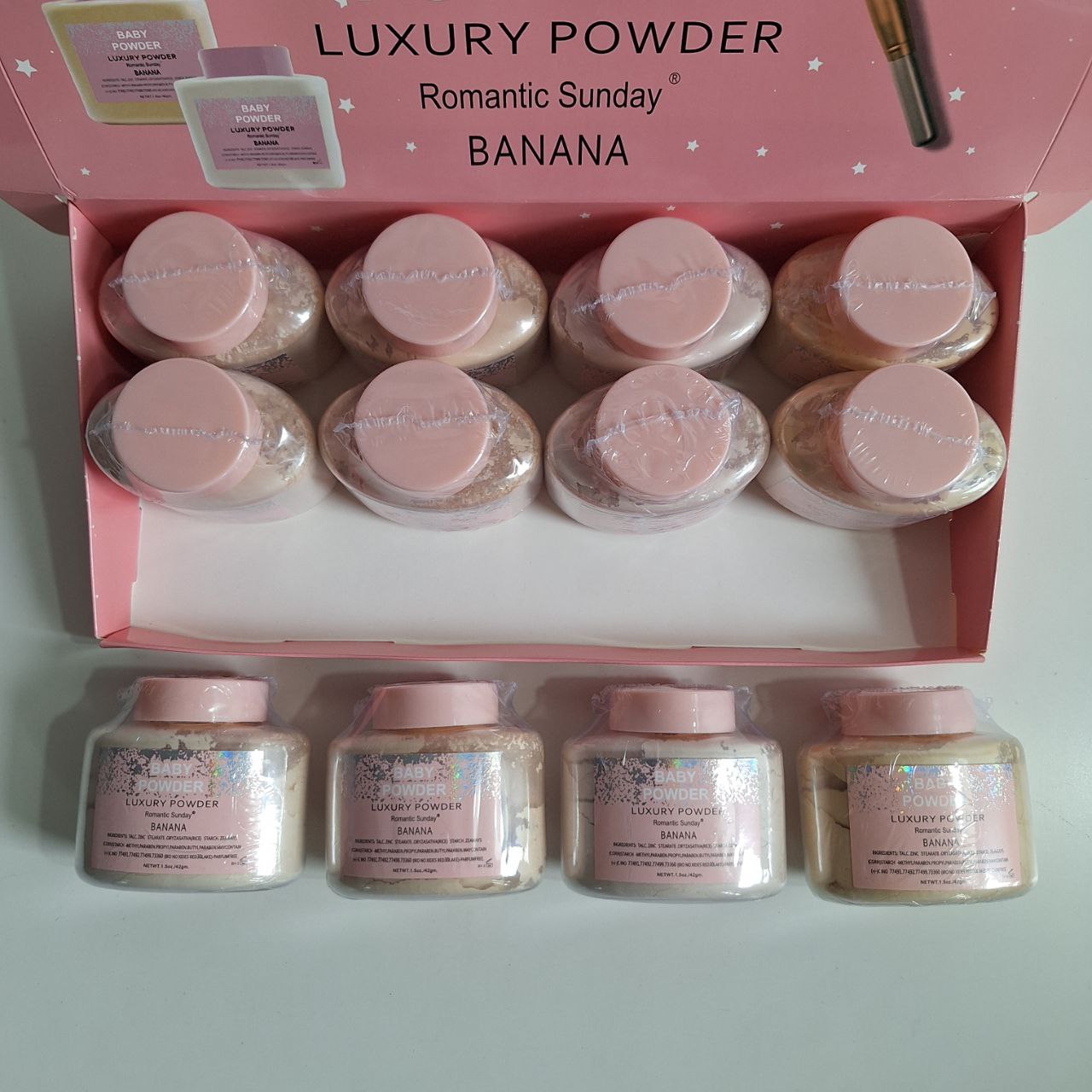 Pouder De Luxe Banana - Caja rosada, ( 12 unidades )