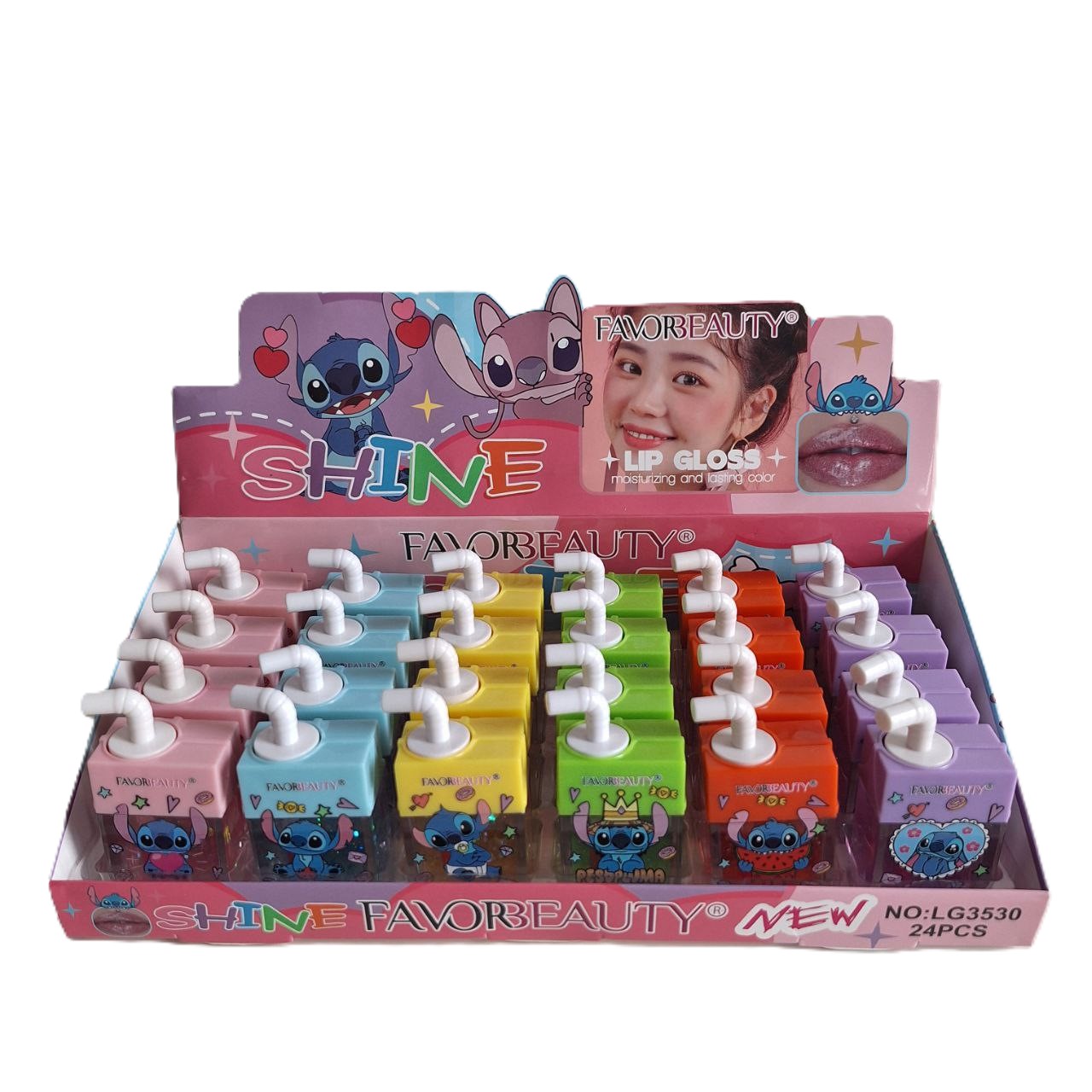 Brillo de Labios  - Stitch, Caja de Jugo