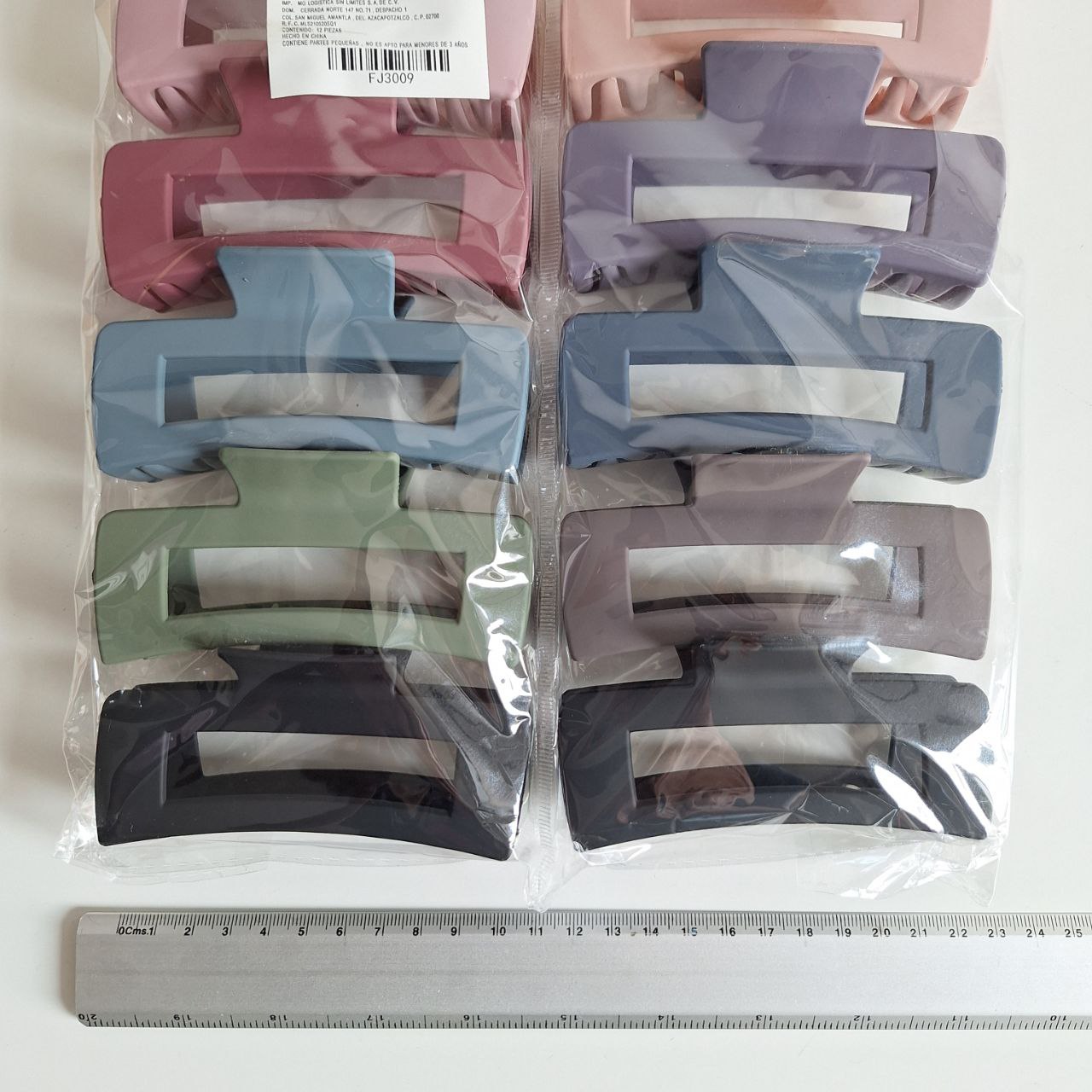 Pellizco - Cuadrados, colores variados. ( paq con 24 )
